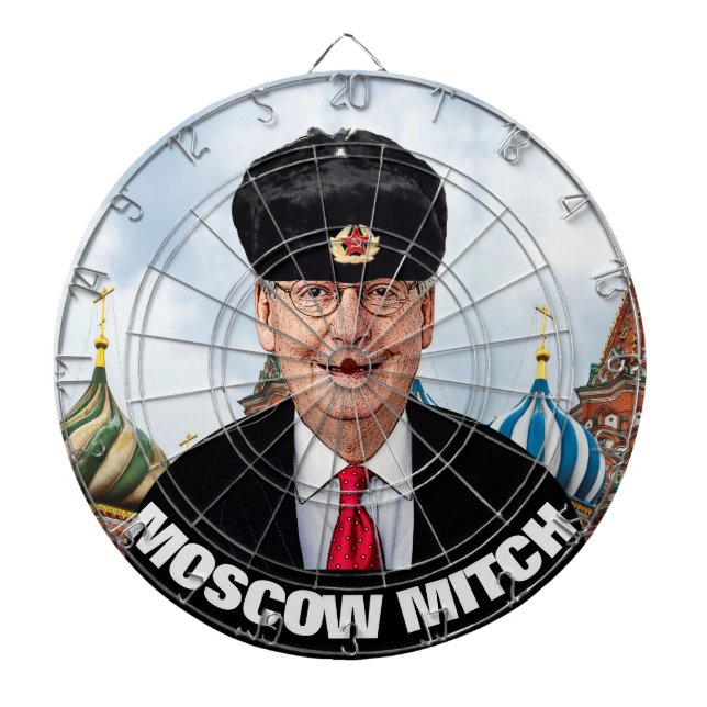 Tabla Dardos Acerte Moscou Mitch McConnell no Kisser (Frente)