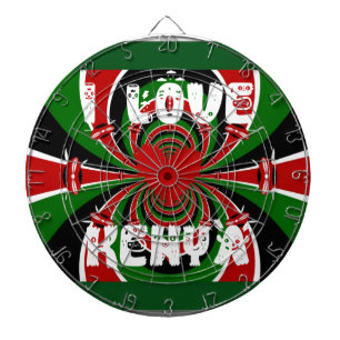 Tabla Dardos Adoro Heart Kenya: Arte Dinâmica De Bandeiras