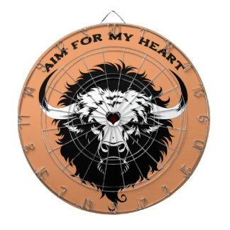 Tabla Dardos AIM FOR MY HEART Buffalo Bull Funny Couples Gift