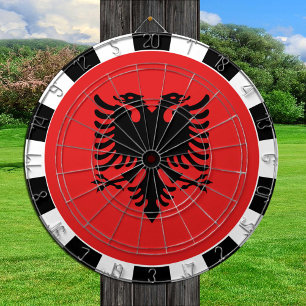 Tabla Dardos Albanês Dartboard, conselho de jogos, Bandeira Alb