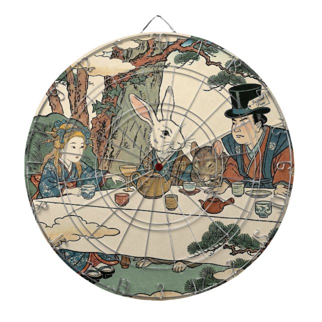 Tabla Dardos Alice Lost in Japan | Ukiyo-e Mad Tea Party (Frente)
