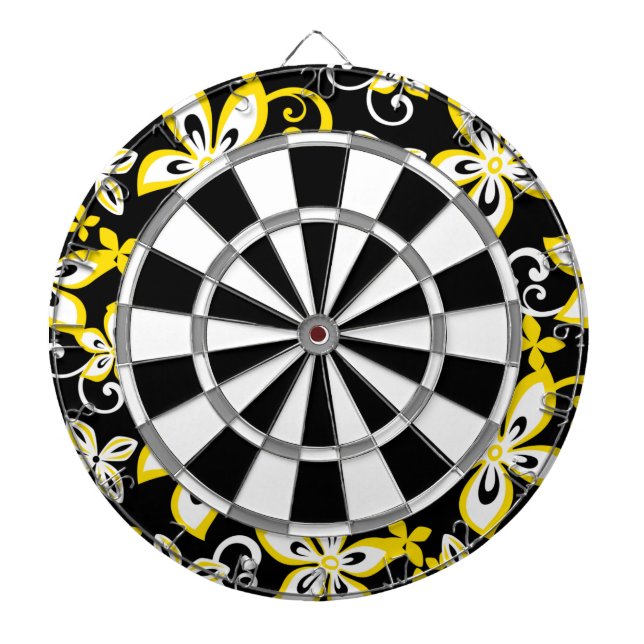 TABLA DARDOS ALOHA HAWAII (PRETO/AMARELO) (Frente)