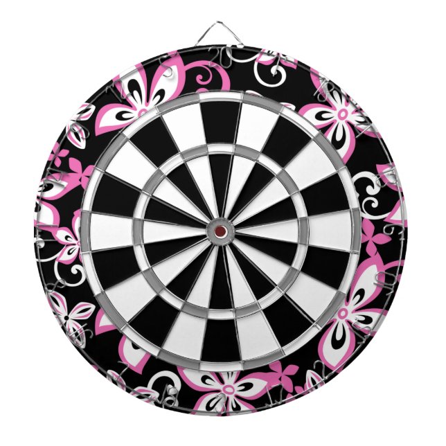 TABLA DARDOS ALOHA HAWAII (PRETO/ROSA) (Frente)