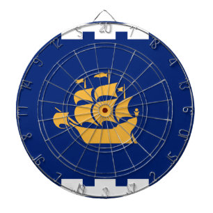 Tabla Dardos Alvo de dardos com a bandeira da cidade de Quebec,