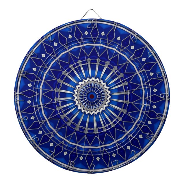 Tabla Dardos Alvo de Dardos Decorativo Azul (Frente)