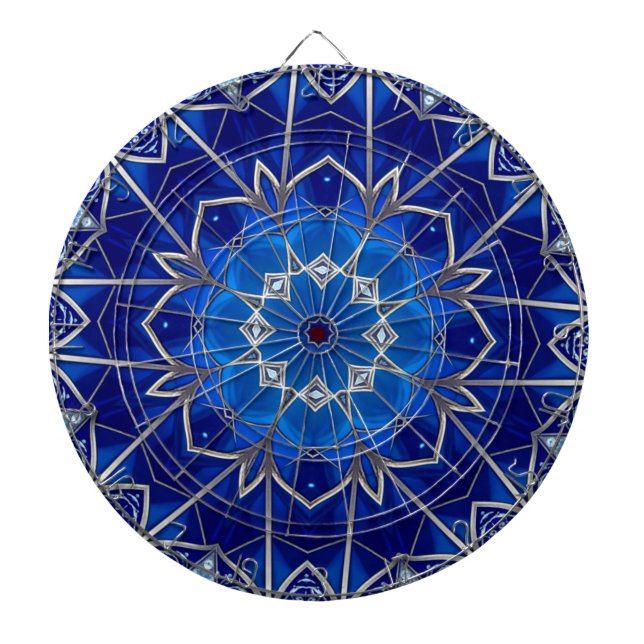 Tabla Dardos Alvo de Dardos Decorativo Azul (Frente)