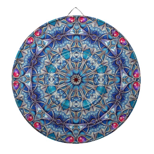 Tabla Dardos Alvo de Dardos Decorativo Azul (Frente)