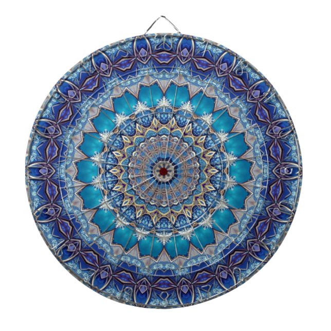Tabla Dardos Alvo de Dardos Decorativo Azul (Frente)
