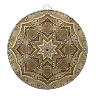 Tabla Dardos Alvo de Dardos Decorativo Dourado