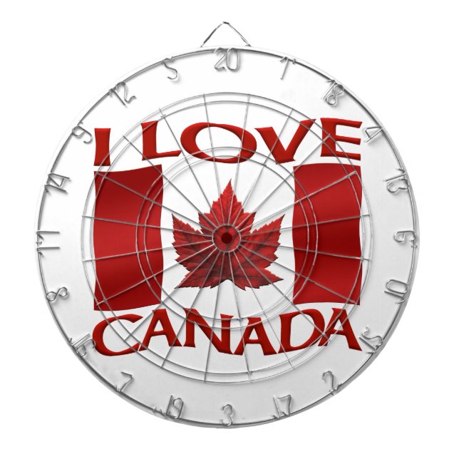 Tabla Dardos Alvo de Dardos do Canadá Eu Amo Canadá Alvo de Dar (Frente)