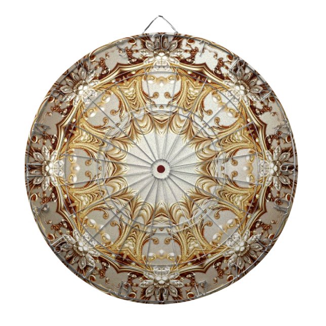 Tabla Dardos Alvo de Dardos Dourado Ornamentado (Frente)