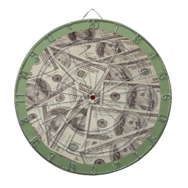 Tabla Dardos Alvo de Nota de Dólar (Frente)