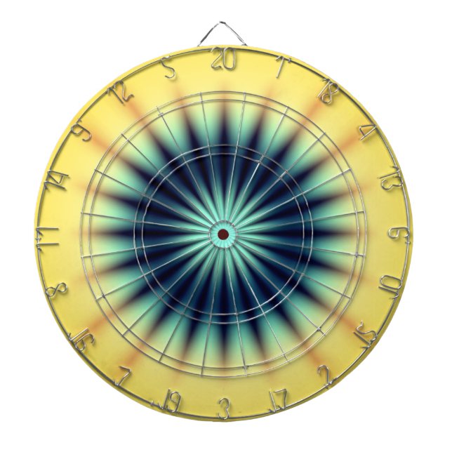 Tabla Dardos Amarelo Azul Radiante (Frente)