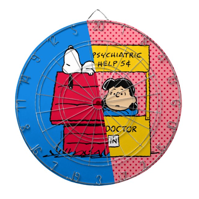 Tabla Dardos Amendoins | Snoopy & Lucy Half & Half (Frente)