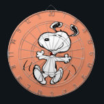 Tabla Dardos Amendoins | Uma dança feliz snoopy<br><div class="desc">Snoopy é o amoroso bicho de estimação de Charlie Brown na tira cômica Peanuts de Charles M. Schulz. Veja este design de amendoins bonitinho com este cão amável.</div>