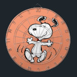 Tabla Dardos Amendoins | Uma dança feliz snoopy<br><div class="desc">Snoopy é o amoroso bicho de estimação de Charlie Brown na tira cômica Peanuts de Charles M. Schulz. Veja este design de amendoins bonitinho com este cão amável.</div>