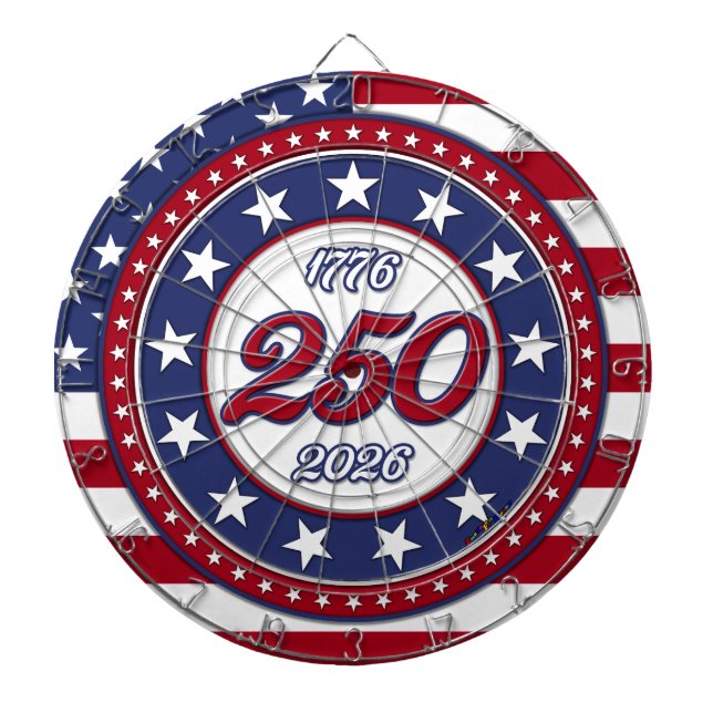 Tabla Dardos America’s 250th Birthday With USA Flag (Frente)