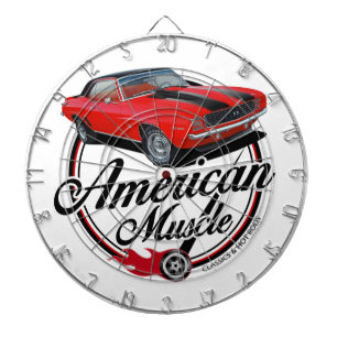 Tabla Dardos American Muscle Red Camaro