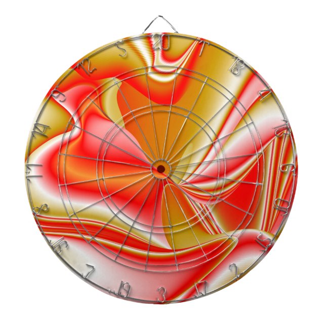 Tabla Dardos Amor e Abstrato 3D Rainbowart Dourado (Frente)