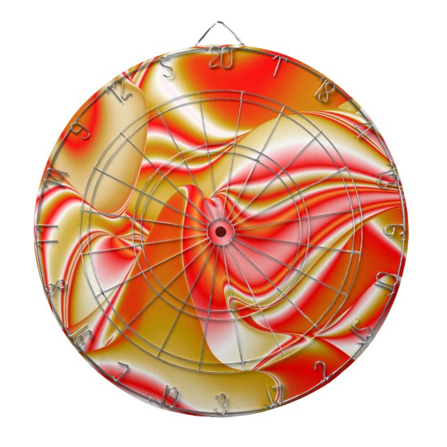 Tabla Dardos Amor e Abstrato 3D Rainbowart Dourado (Frente)
