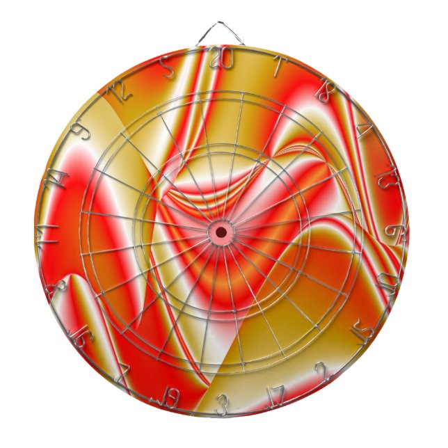 Tabla Dardos Amor e Abstrato 3D Rainbowart Dourado (Frente)