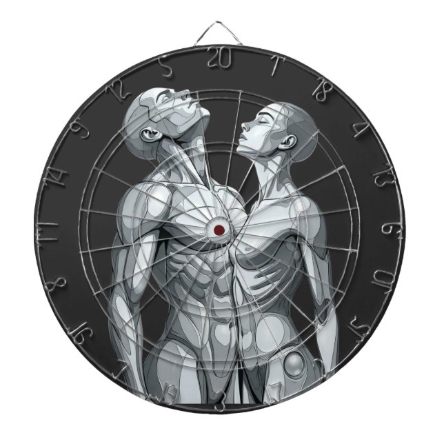 Tabla Dardos Android Union: Cyborg Couple Futuristic Dartboard (Frente)