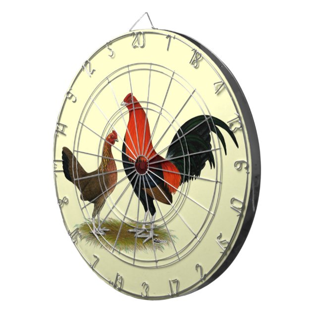 Tabla Dardos Antigos Bantams de Jogo Inglês: BB Red Pair (Frente Direita)