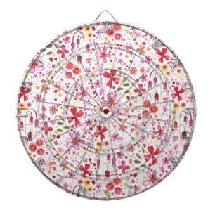 Tabla Dardos Aquarela de Flor Selvagem