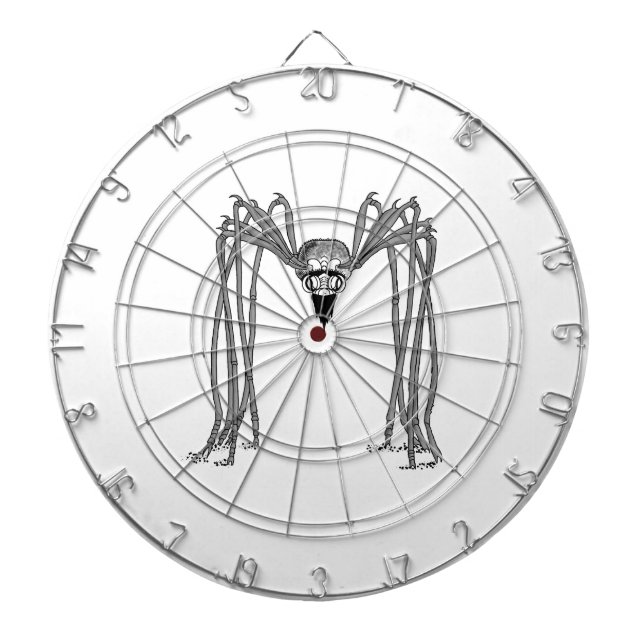 Tabla Dardos aranha. preto e branco (Frente)