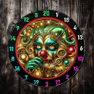 Tabla Dardos Arco-Íris Engraçado Palhaço Dartboard com Balões