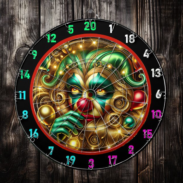 Tabla Dardos Arco-Íris Engraçado Palhaço Dartboard com Balões (Criador carregado)