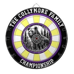 Tabla Dardos Arte-Alvo da Floresta do Urso Grizzly