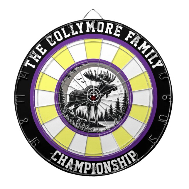 Tabla Dardos Arte-Alvo da Floresta Moose (Frente)