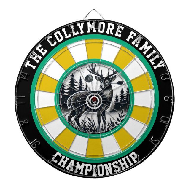 Tabla Dardos Arte-Alvo de Veado Florestal (Frente)