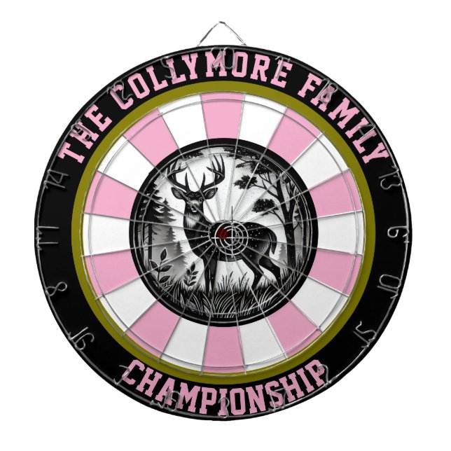 Tabla Dardos Arte-Alvo de Veados da Floresta Russa (Frente)