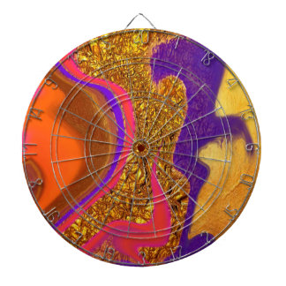 Tabla Dardos arte colorida vibratória