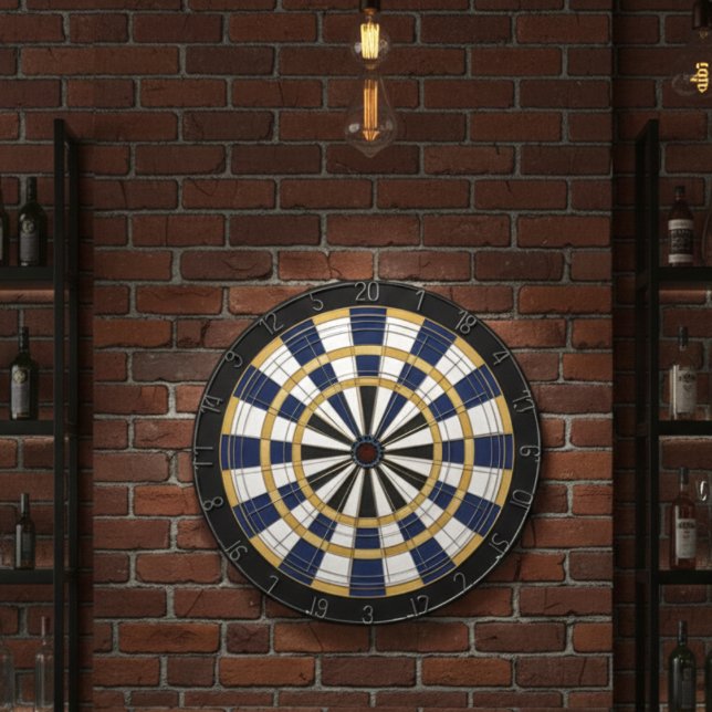Tabla Dardos Arte de Parede de Dardos Profissional Azul Dourado (Criador carregado)