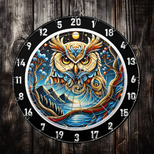 Tabla Dardos Arte de Quadro de Coruja ouro