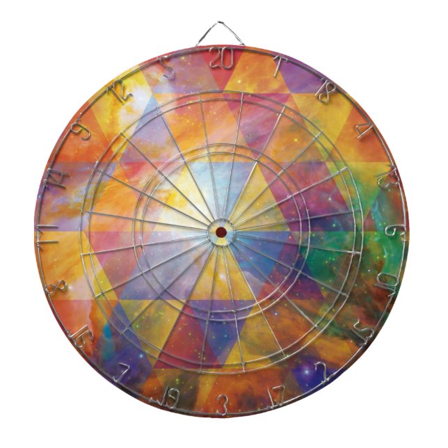 Tabla Dardos Arte Geométrica Galáxica (Frente)
