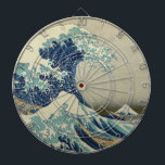 Tabla Dardos Arte Japonesa Vintage, A Grande Onda por Hokusai<br><div class="desc">36 Vistas do Monte Fuji: A Grande Onda na Costa de Kanagawa por Katsushika Hokusai do período Edo, c. 1830. Ilustração náutica de arte fina vintage asiática apresentando uma paisagem marítima de enormes ondas de maré se quebrando com barcos de pessoas e o Monte Fuji ao fundo. Embora seja considerada...</div>