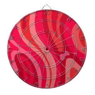 Tabla Dardos Artsy Red Orange Pattern