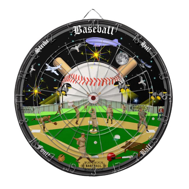 Tabla Dardos As noites estrelados de campo de basebol V. 2 (Frente)