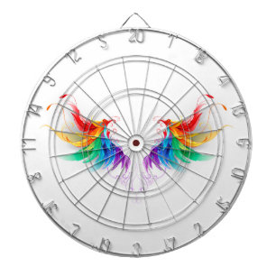 Tabla Dardos Asas Fluffy Rainbow