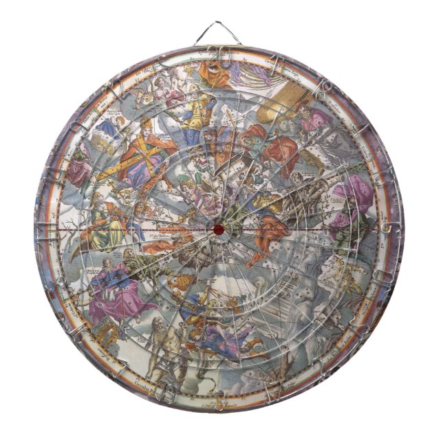 Tabla Dardos Astronomia Antiga, Mapa de Constelações Cristãs (Frente)