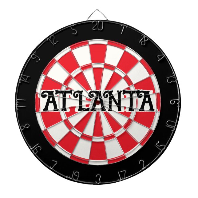Tabla Dardos ATLANTA Vermelho Preto e Branco (Frente)