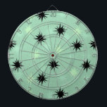 Tabla Dardos Atomic Jade & Mint Starbursts Igloo Dart Board<br><div class="desc">Este Conselho de Arte Atômico Jade e Mint Starbursts tem toda a diversão moderna de meio século da cozinha de sua avó, menos o linóleo pegajoso. O kitschy design apresenta um fundo de jade com manchas de ouro e estereótipos colocados aleatoriamente em preto, jade e menta. Este padrão inspirado na...</div>