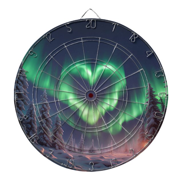 Tabla Dardos Aurora Borealis em Forma de Coração (Frente)