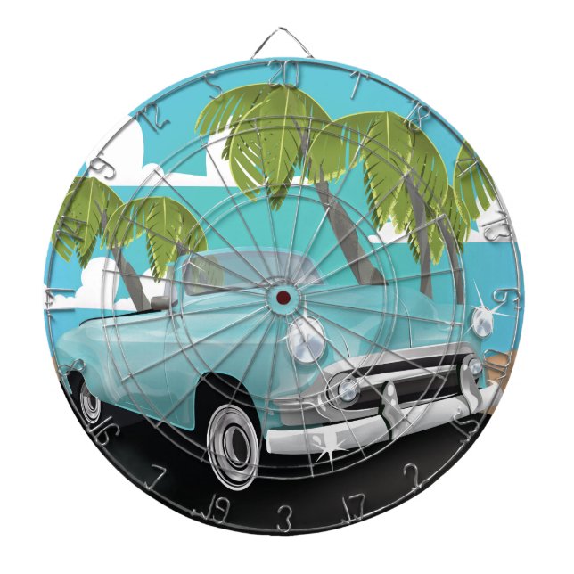 Tabla Dardos automóvel antigo cubano (Frente)