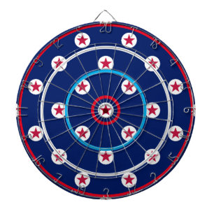 Tabla Dardos Azul Branco Patriótico Estrelas Strike Noite de J