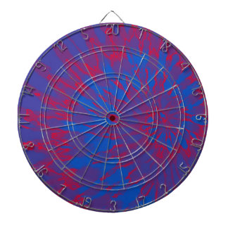 Tabla Dardos Azul Brilhante e Vermelho Coletor Espiral